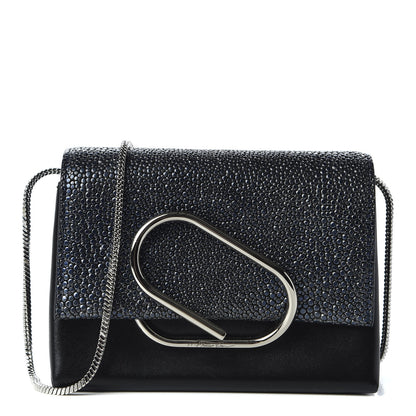 3.1 Phillip Lim 3.1 Calfskin Stingray Embossed Micro Alix Crossbody Bag Black 1 of 8