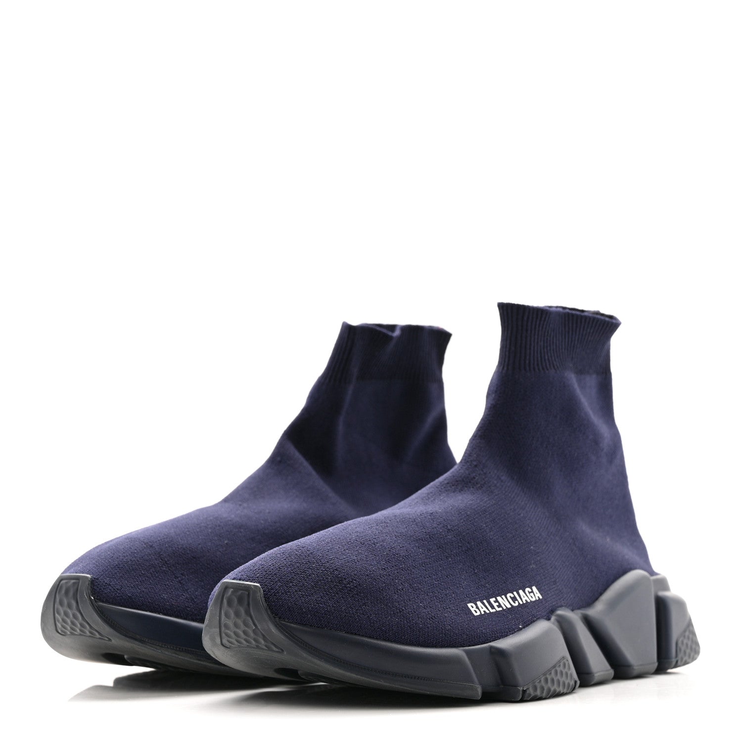Balenciaga Neoprene Knit Mens Speed Sneakers 42 Bleu Marine 4 of 8