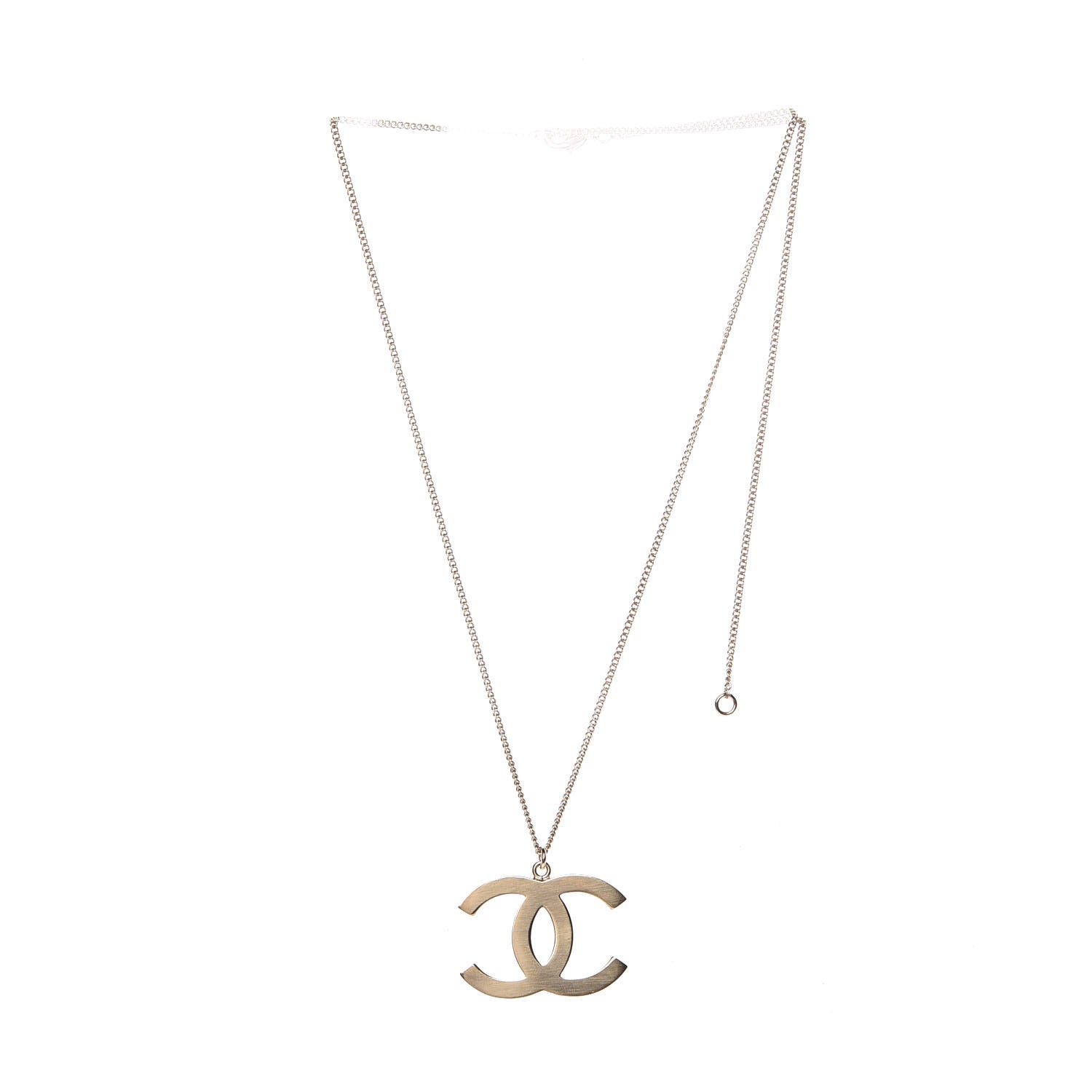 Chanel Baguette Crystal Quilted CC Pendant Necklace Gold 4 of 7