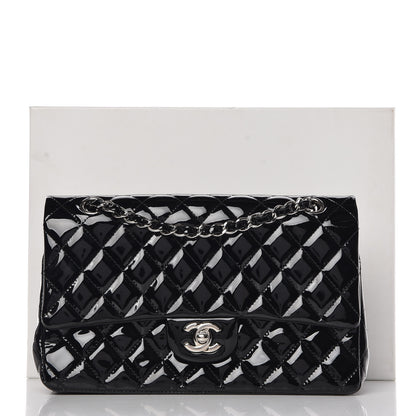 Chanel Patent Quilted Medium Double Flap Black 17 of 17