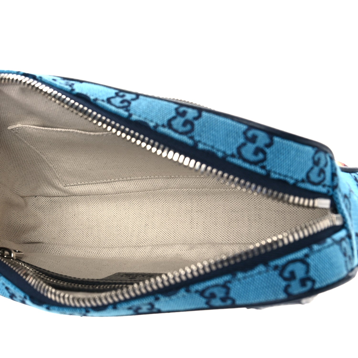 Gucci Monogram Multicolor Retro Interlocking G Belt Bag 95 38 Blue Rainbow Light Blue 5 of 10