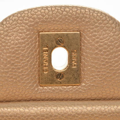Chanel Pearly Caviar Quilted Jumbo Double Flap Gold 5 of 8