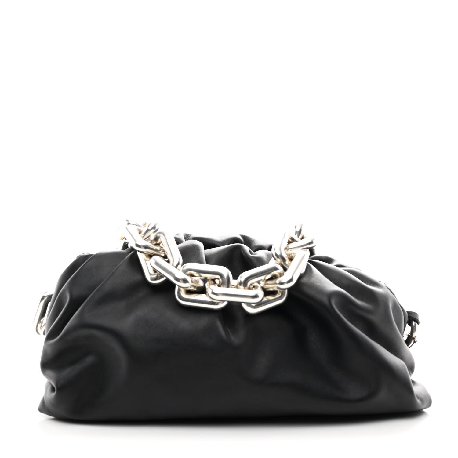 Bottega Veneta Calfskin The Pouch Chain Black 1 of 10