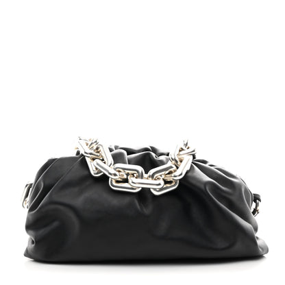 Bottega Veneta Calfskin The Pouch Chain Black 1 of 10