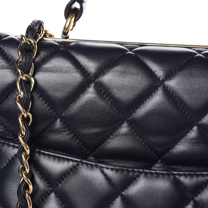 Chanel Lambskin Quilted Large Trendy CC Dual Handle Flap Bag Navy 10 of 17
