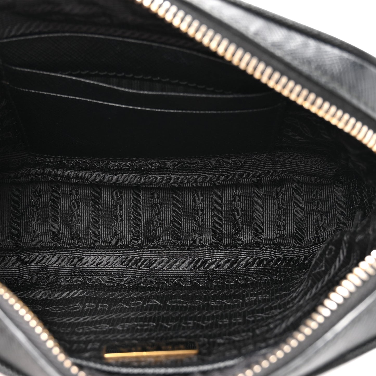 Saffiano Mini Camera Crossbody Bag Black