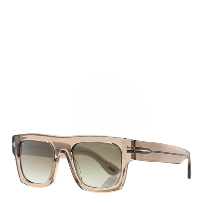 Tom Ford Acetate Fausto Sunglasses TF711 Brown Green 1 of 6
