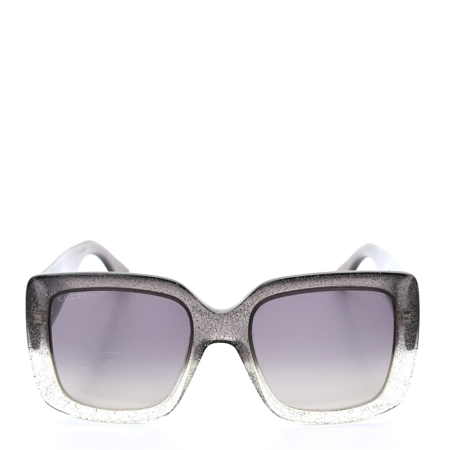 Gucci Glitter Square Optyl Sunglasses 3814/S Gray Silver 2 of 7