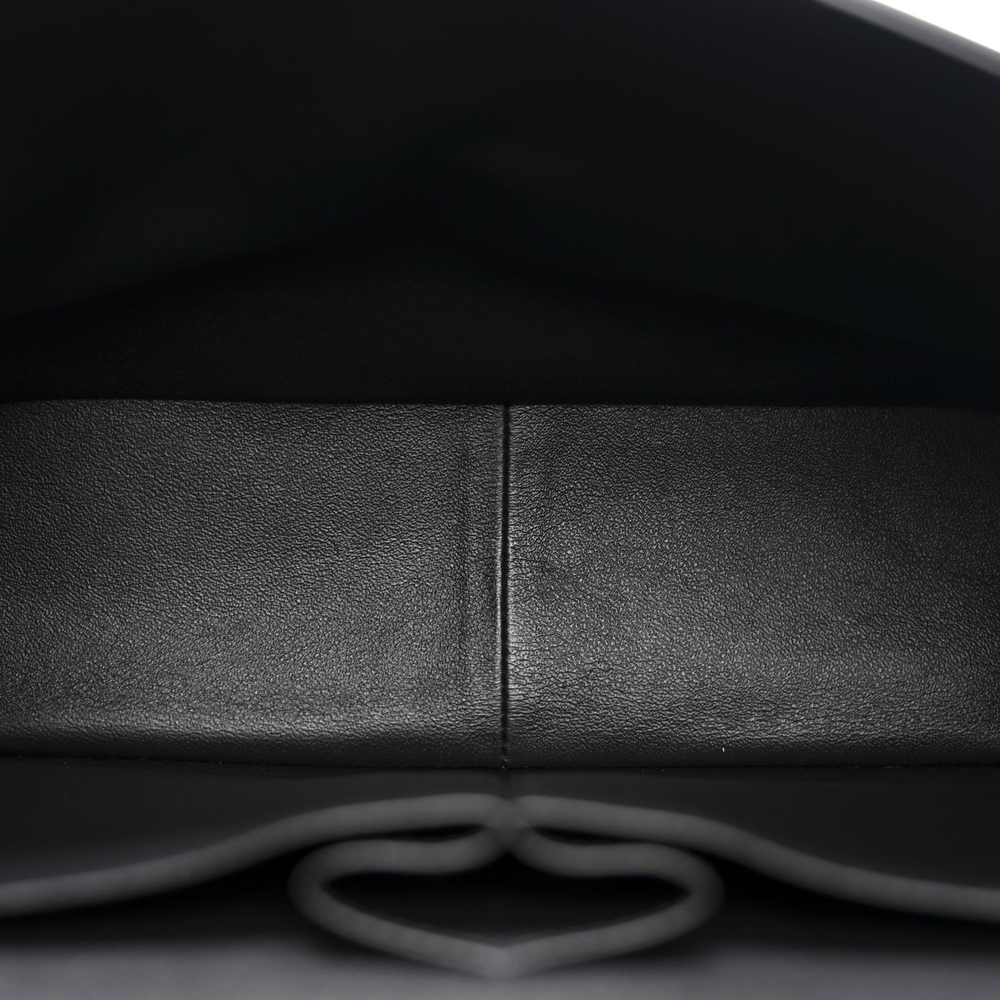 Patent Quilted Jumbo Double Flap Black