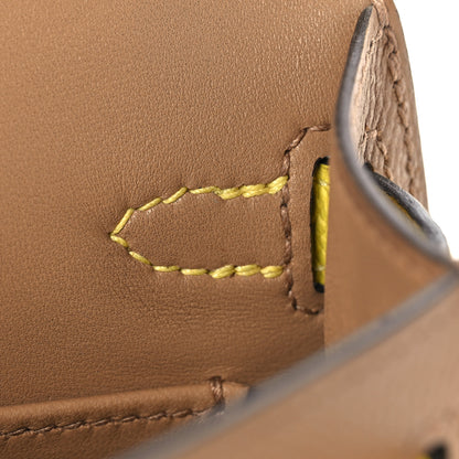 Hermes Epsom Mini Kelly Sellier 20 Chai Mauve Sylvestre Lime 19 of 31