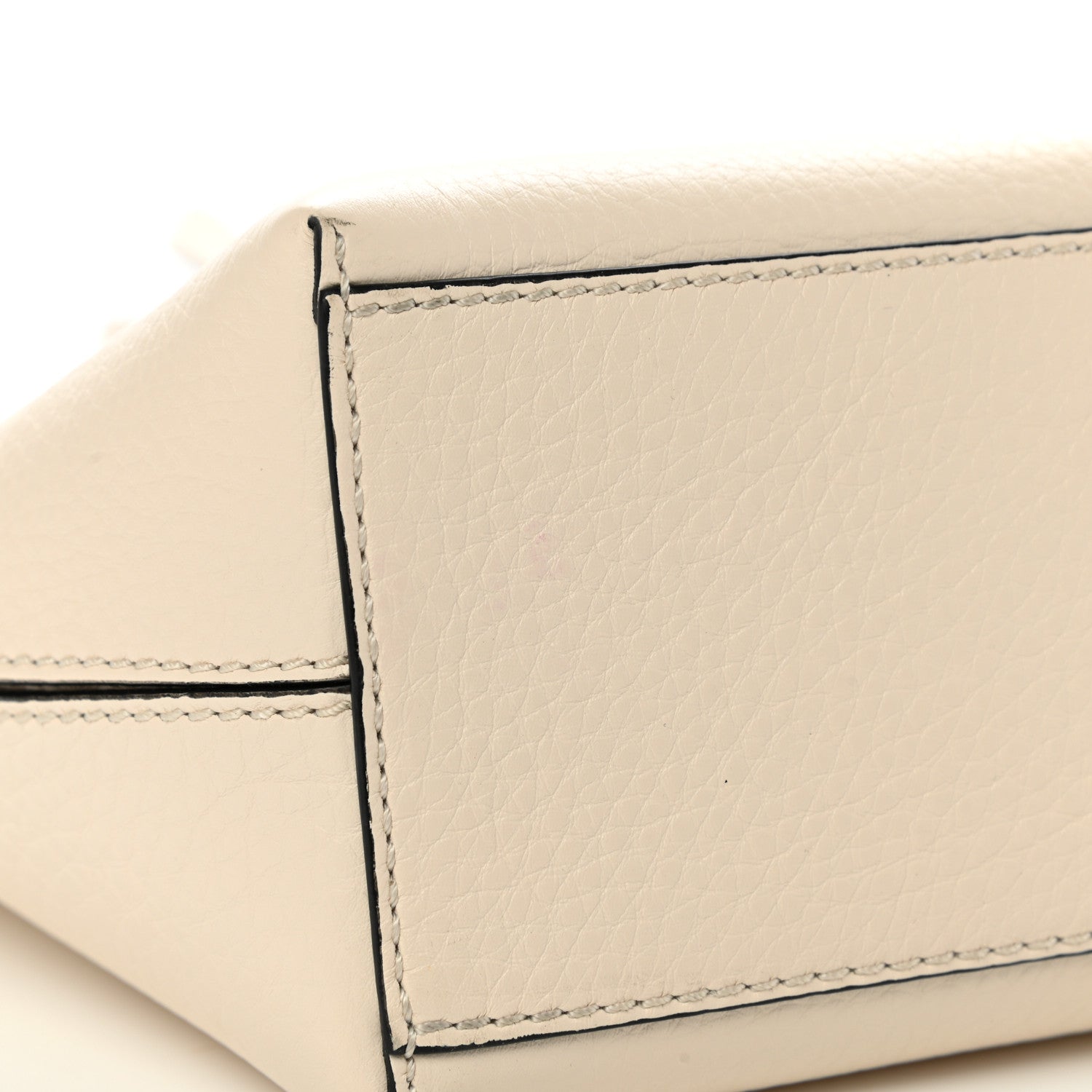 Valentino Garavani Grained Calfskin Small Rockstud Shoulder Tote Light Ivory 12 of 12