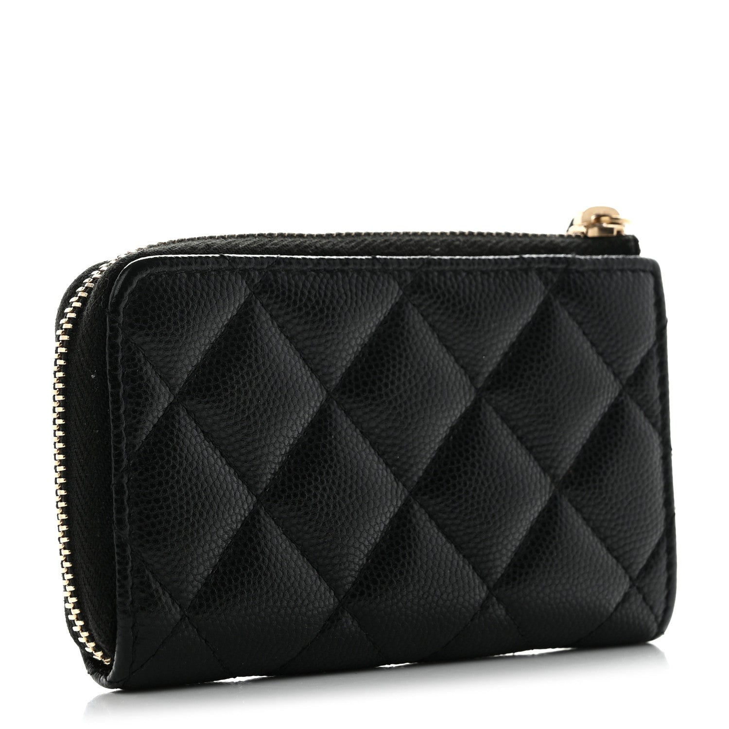 Chanel Caviar Quilted Zipped Key Holder Case Black 3 of 11