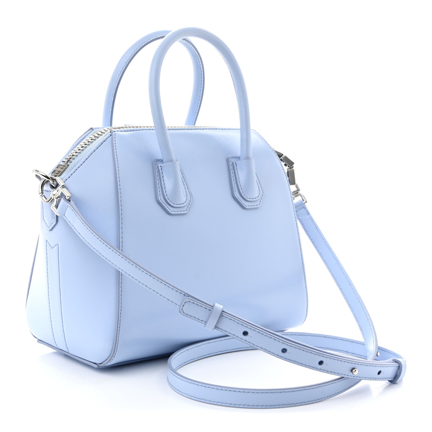 Givenchy Shiny Lord Calfskin Mini Antigona Baby Blue 3 of 10