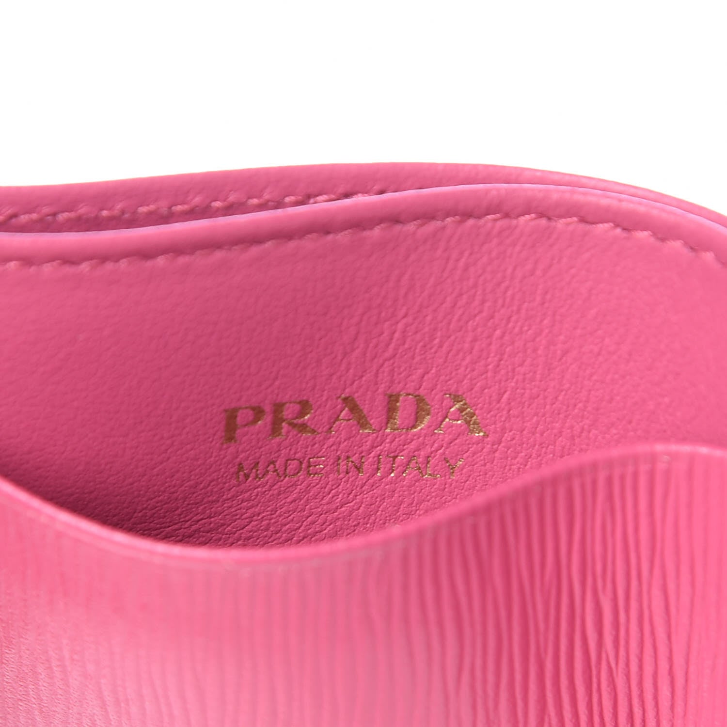Prada Vitello Move Metal Card Case Fuxia 6 of 7
