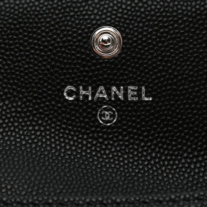Chanel Caviar Quilted Boy Flap Card Holder Black 6 of 9