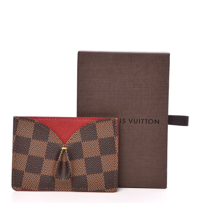 Louis Vuitton Damier Ebene Caissa Card Holder Cherry 7 of 7