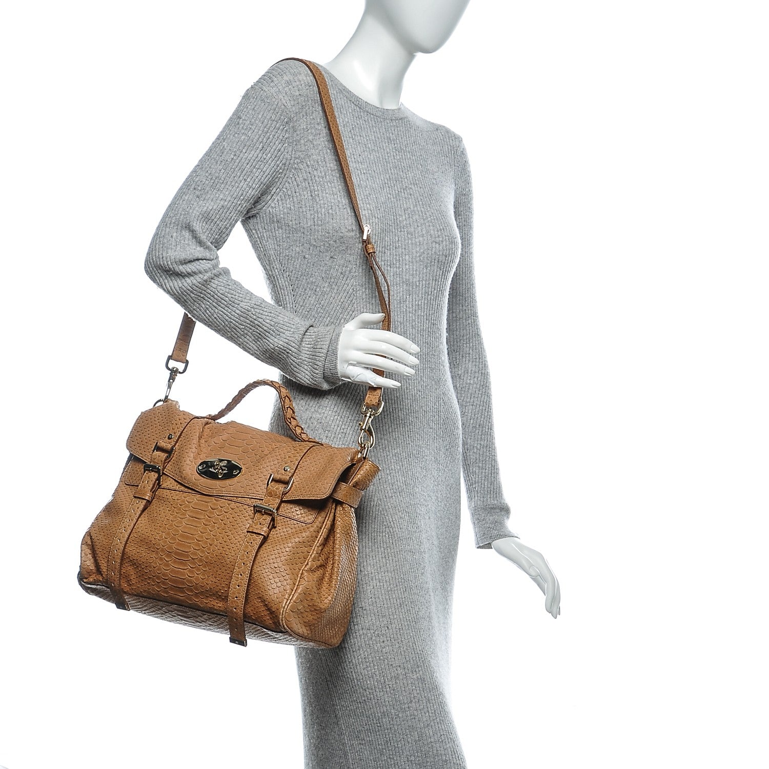 Mulberry Silky Snake Print Oversized Alexa Deer Brown 2 of 10