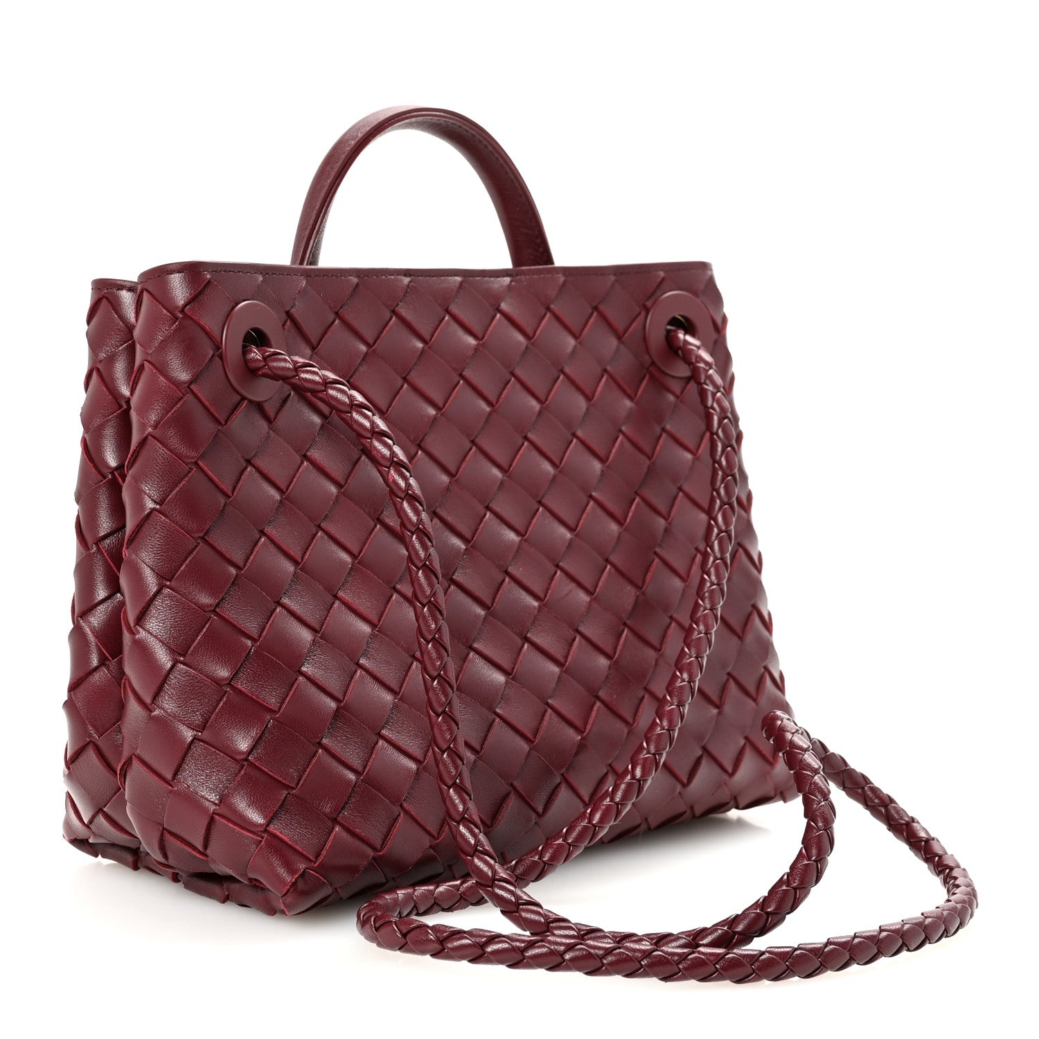 Bottega Veneta Nappa Intrecciato Small Andiamo Shoulder Bag Barolo 3 of 9