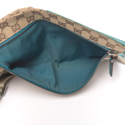 Gucci GG Monogram Web Double Pocket Belt Bag Turquoise 5 of 11