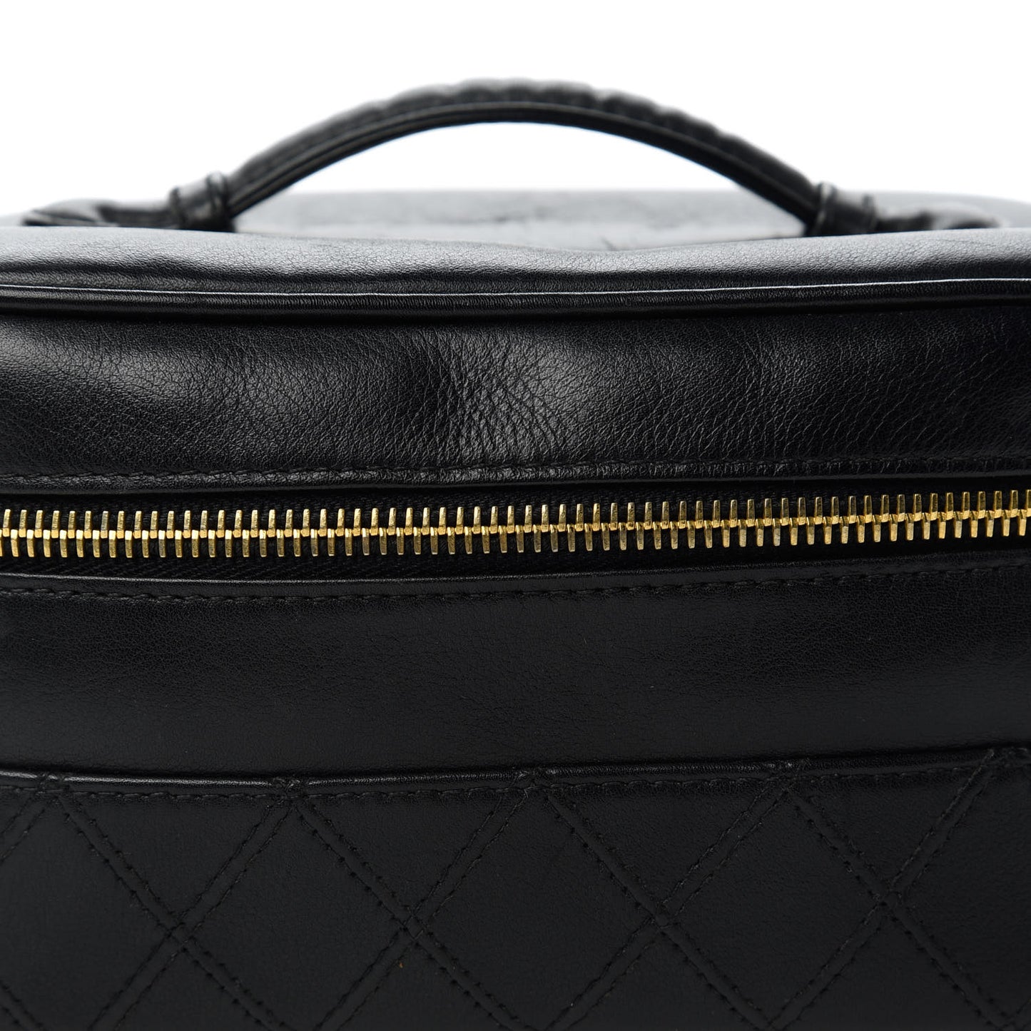 Calfskin Vanity Cosmetic Bag Black