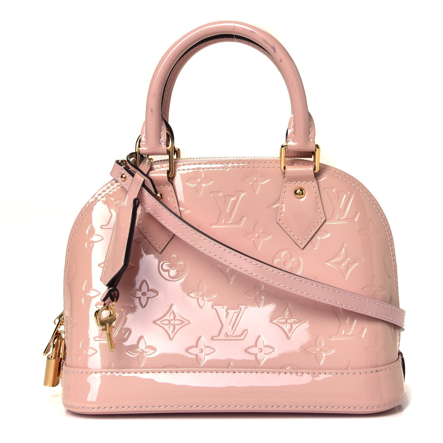 Louis Vuitton Vernis Alma BB Rose Ballerine 1 of 4