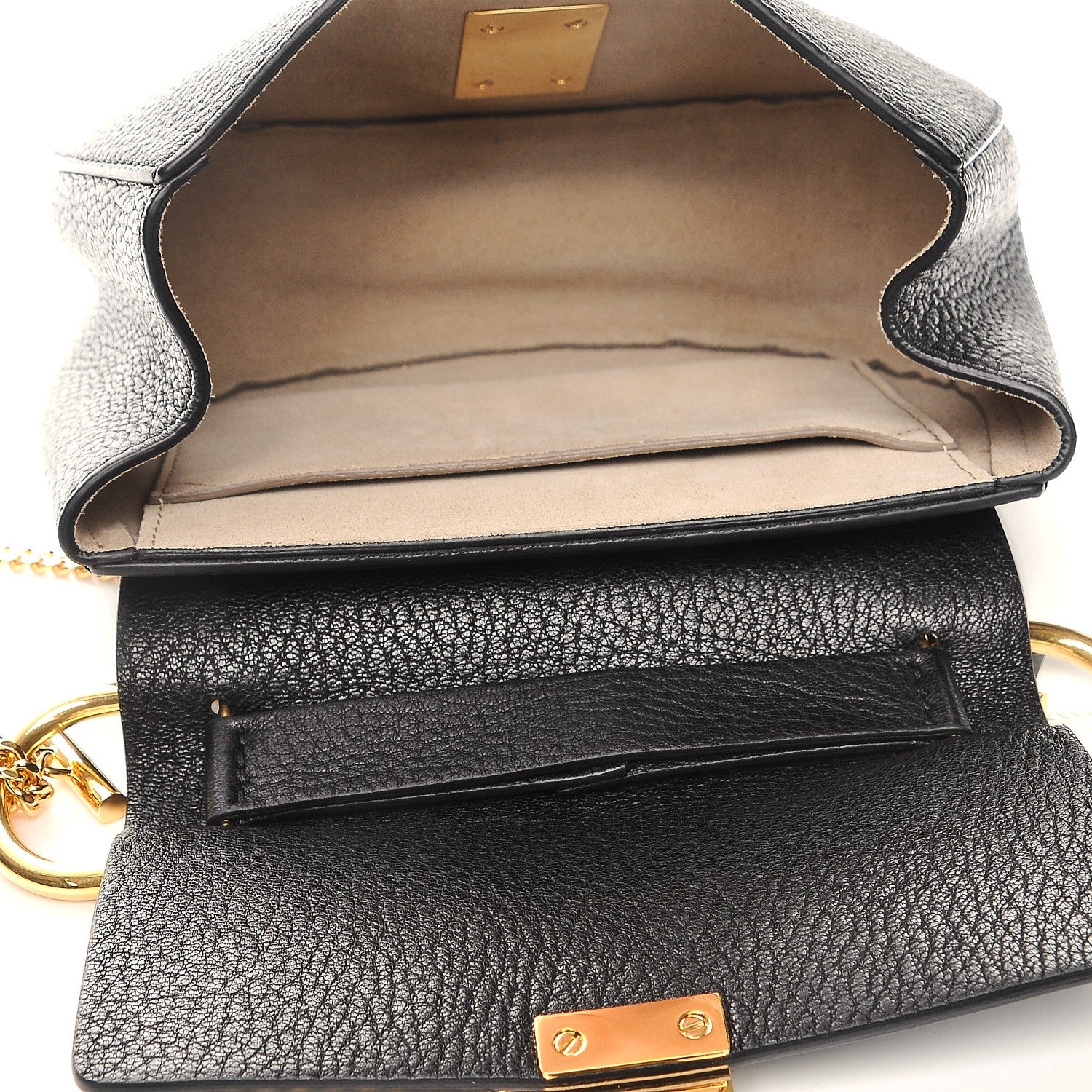 Chloe Grained Lambskin Mini Drew Shoulder Bag Black 5 of 6