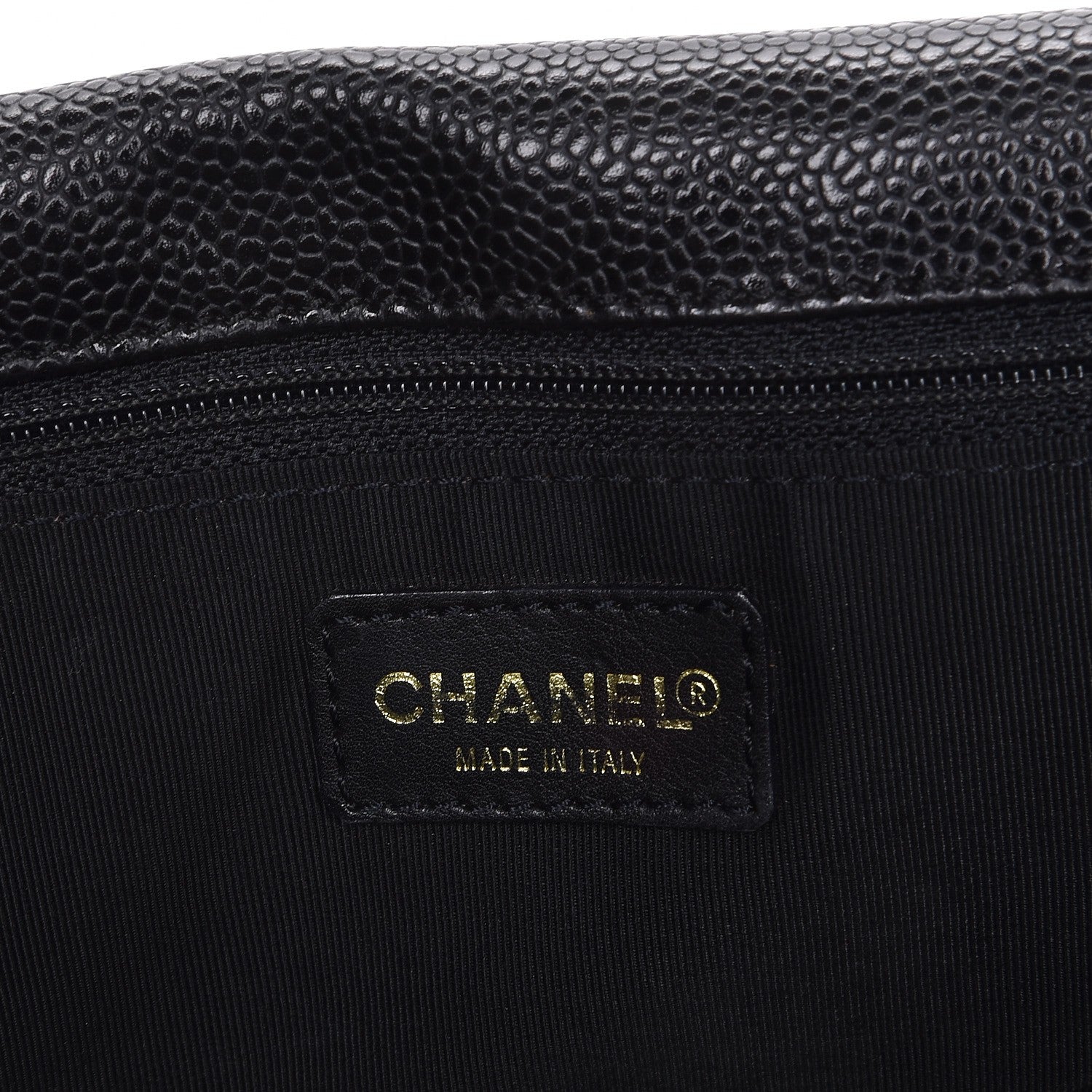 Chanel Caviar Diamond Stitch Oversized Flap Clutch Black 6 of 7