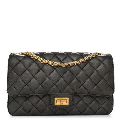Chanel Metallic Calfskin Quilted 2.55 Reissue 225 Flap Charcoal 2 of 19