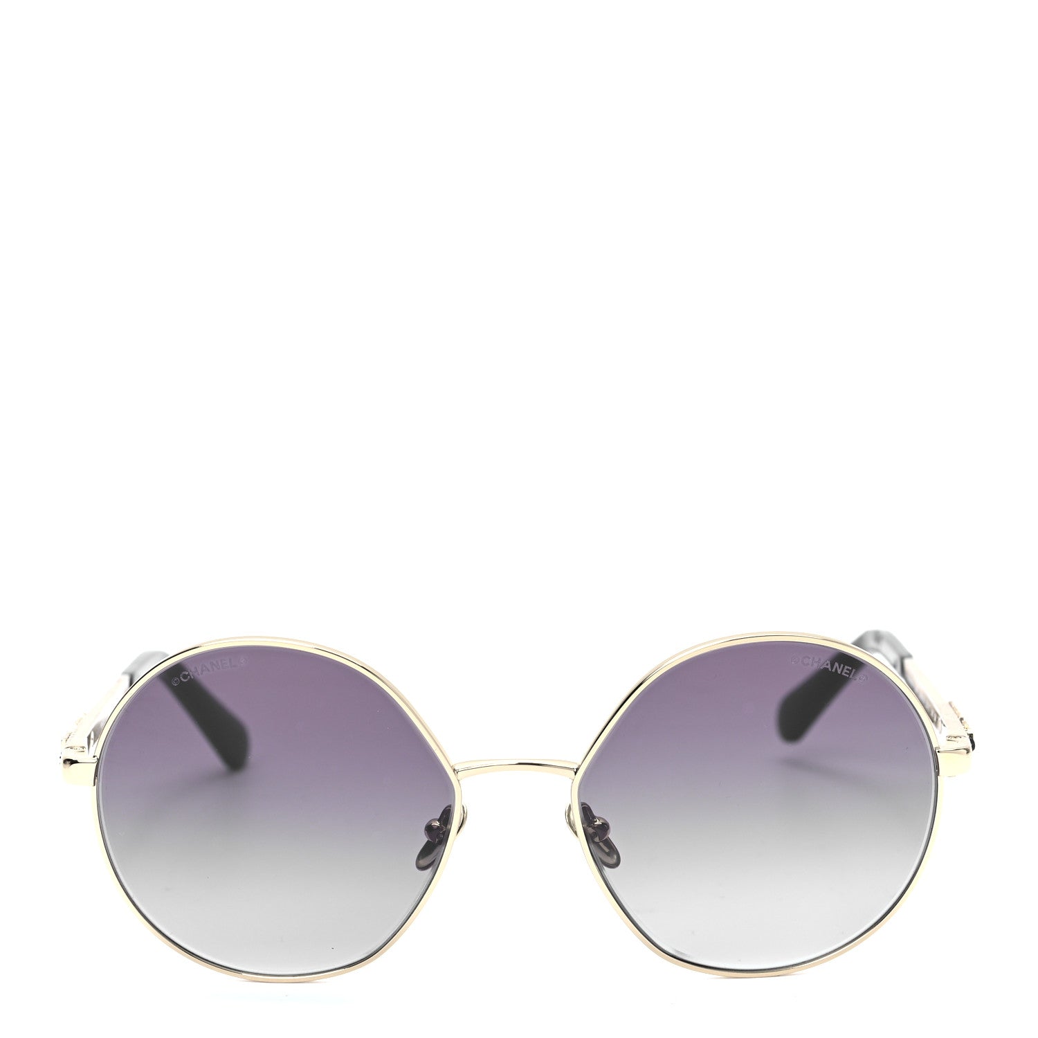 Chanel Metal Round Sunglasses 4269 Black 2 of 7