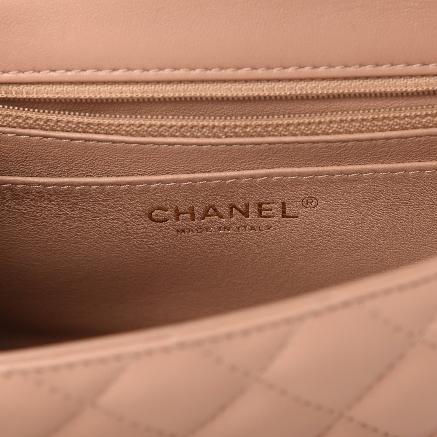 Chanel Lambskin Quilted Mini Square Flap Beige 8 of 11