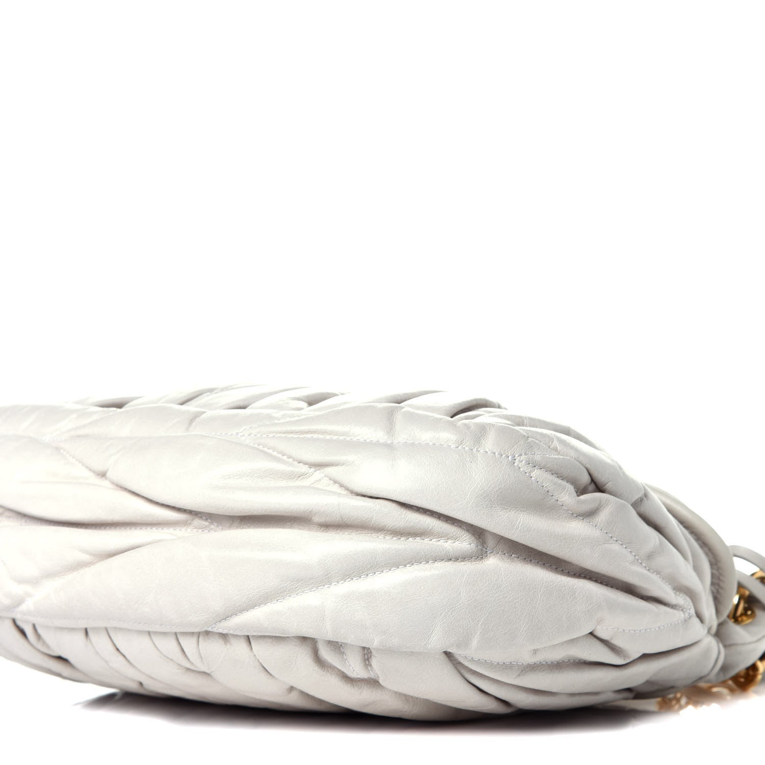 Miu Miu Nappa Matelasse Coffer Hobo Bianco 9 of 9