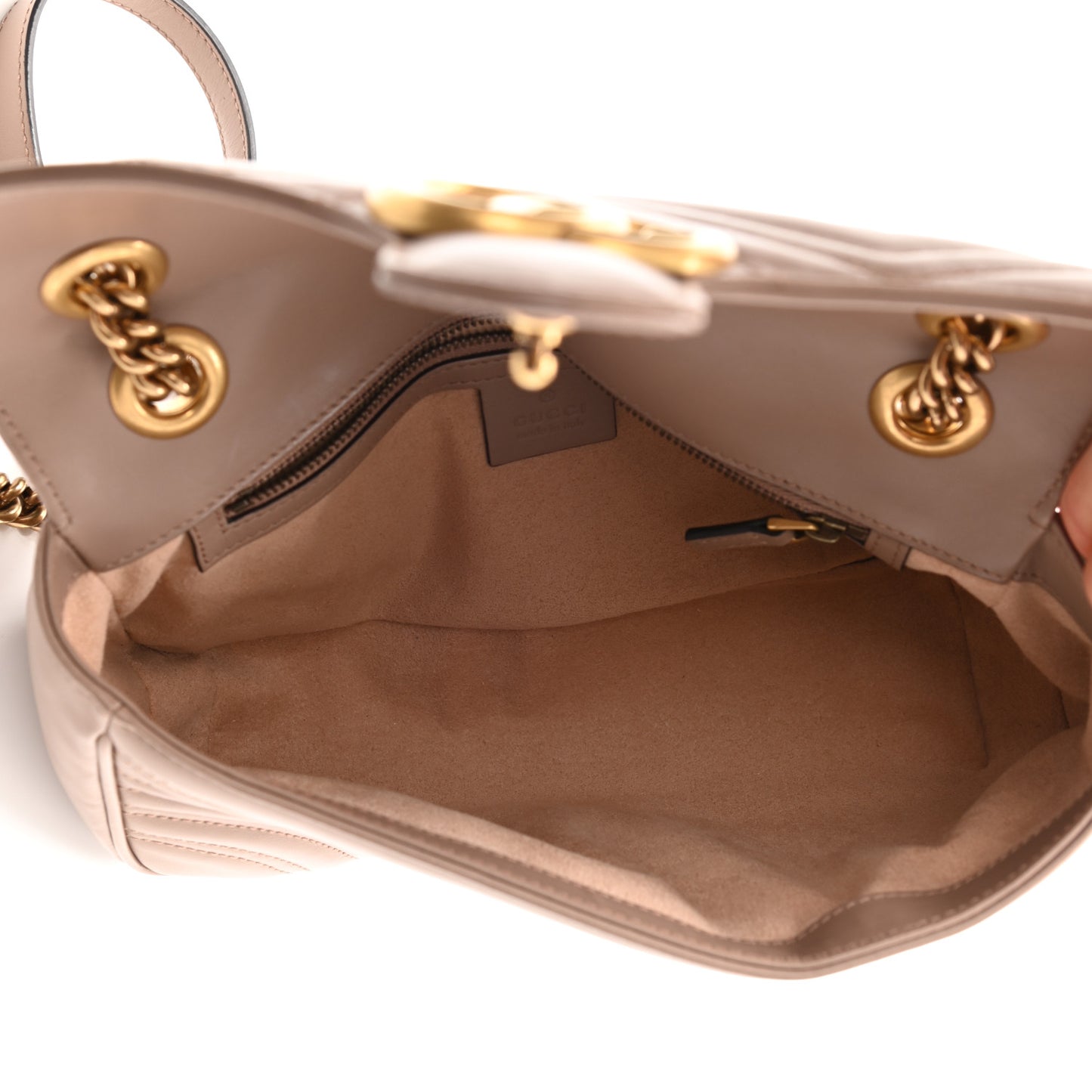 Calfskin Matelasse Small GG Marmont Shoulder Bag Porcelain Rose