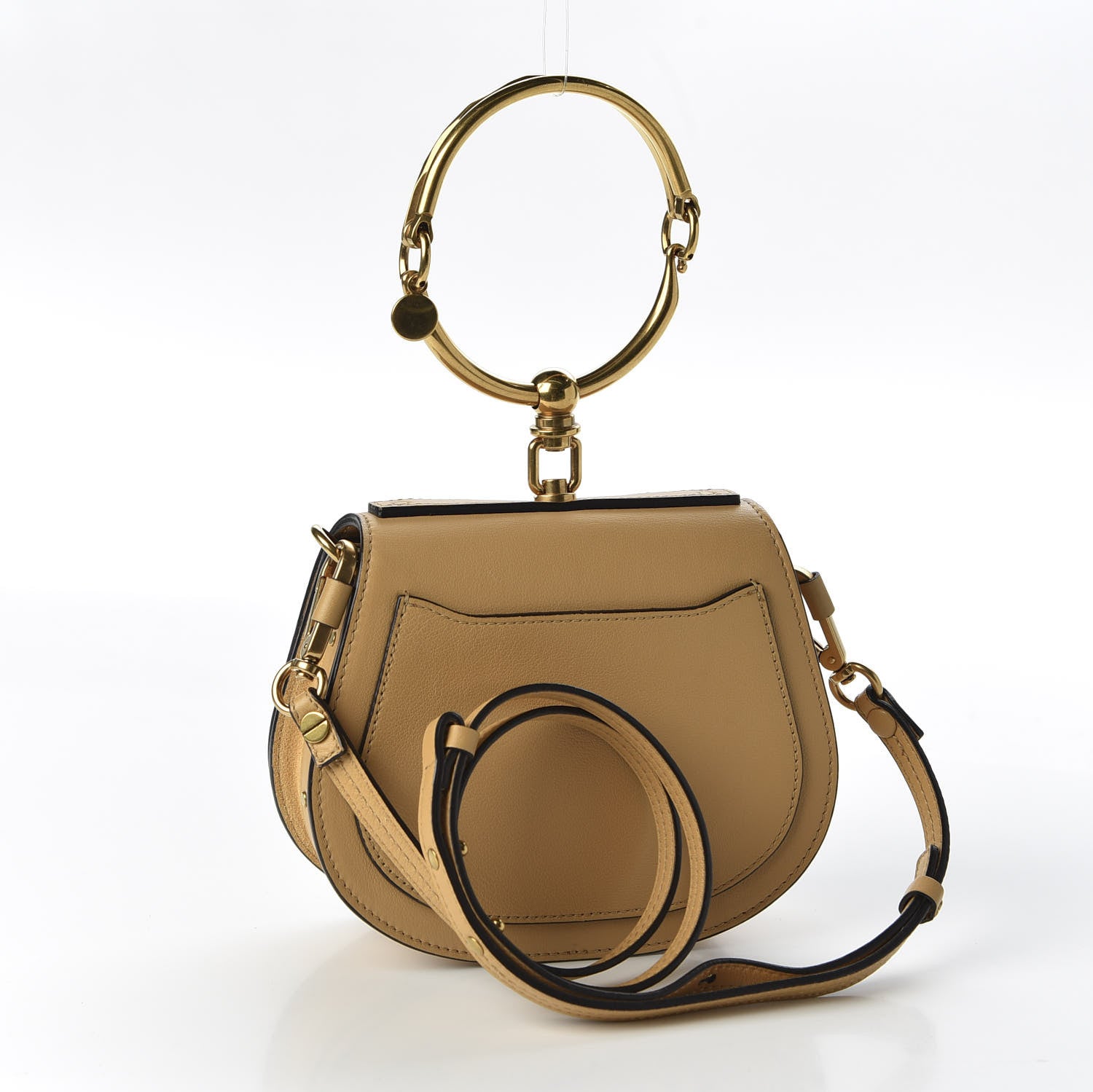 Chloe Calfskin Suede Small Nile Bracelet Bag Bleached Brown 2 of 9