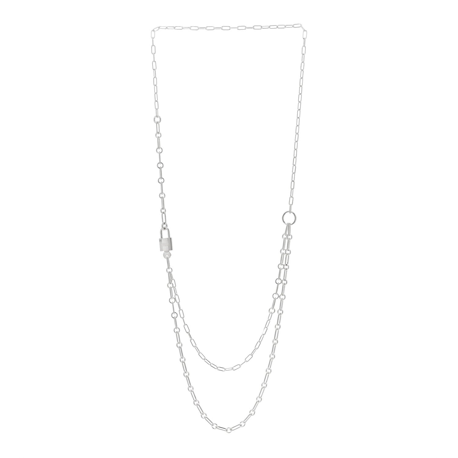 Hermes Sterling Silver GM Alphakelly Necklace 3 of 5