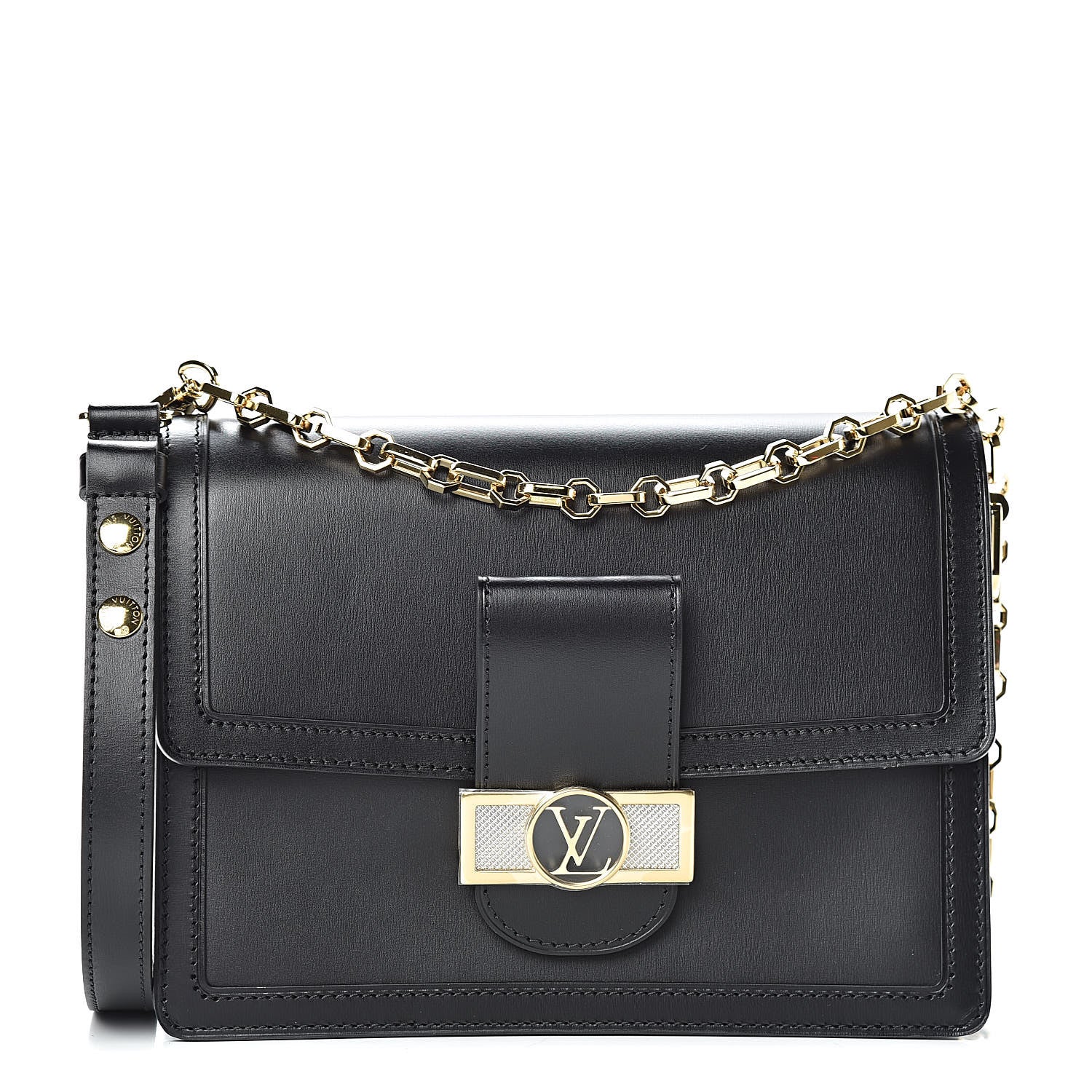 Louis Vuitton Smooth Calfskin Dauphine MM Black 1 of 10
