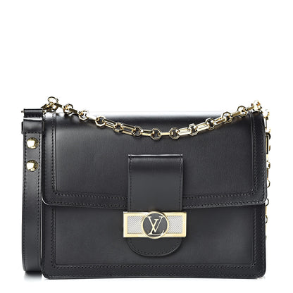 Louis Vuitton Smooth Calfskin Dauphine MM Black 1 of 10