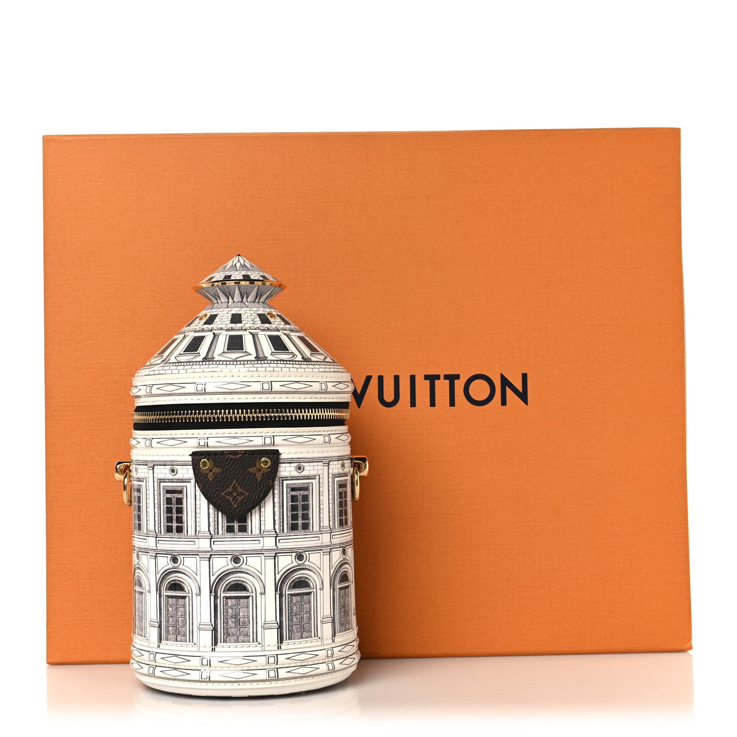 Louis Vuitton X FORNASETTI Calfskin Architettura Cannes Black
