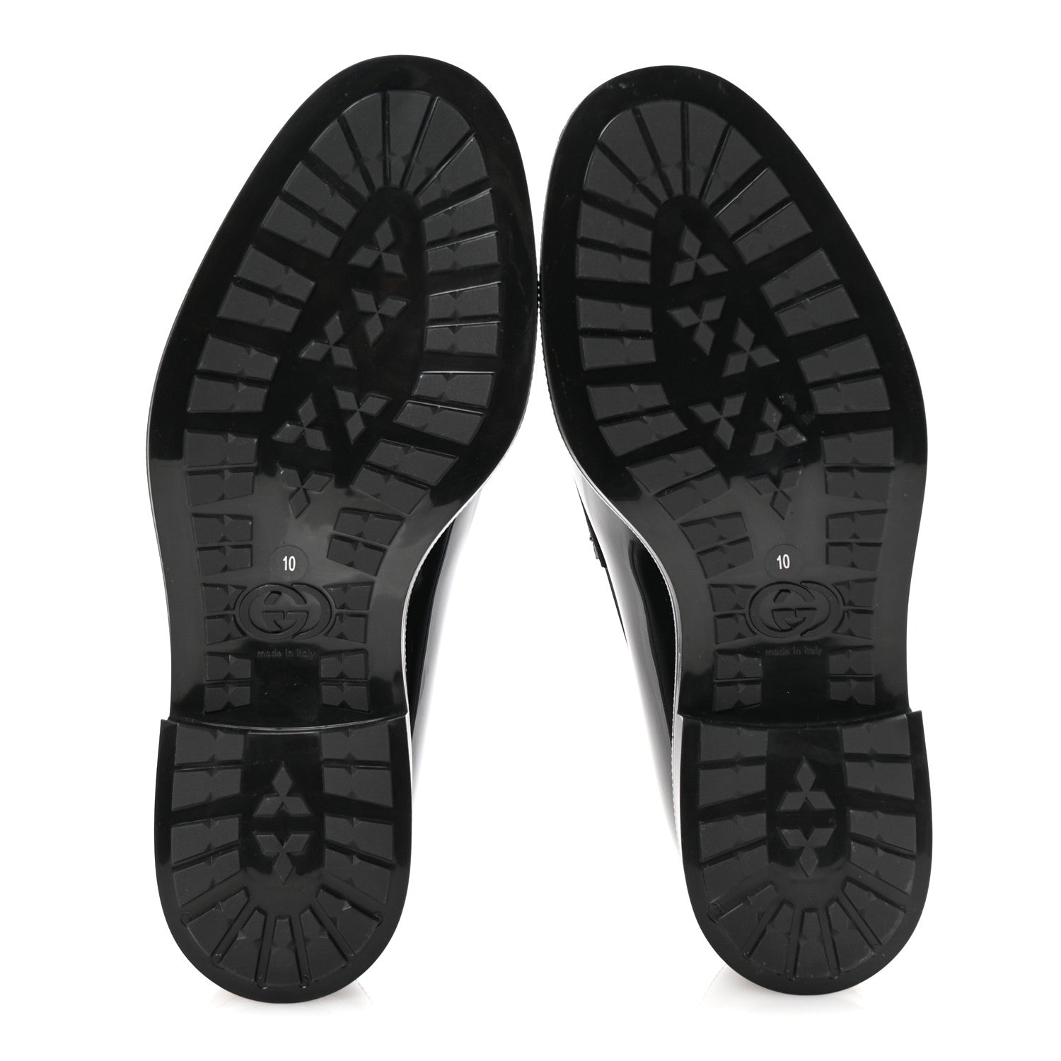 Gucci Rubber Mens Horsebit Moccasin Loafers 10 Black 6 of 9