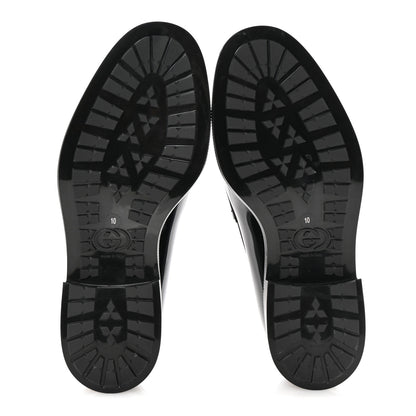 Gucci Rubber Mens Horsebit Moccasin Loafers 10 Black 6 of 9