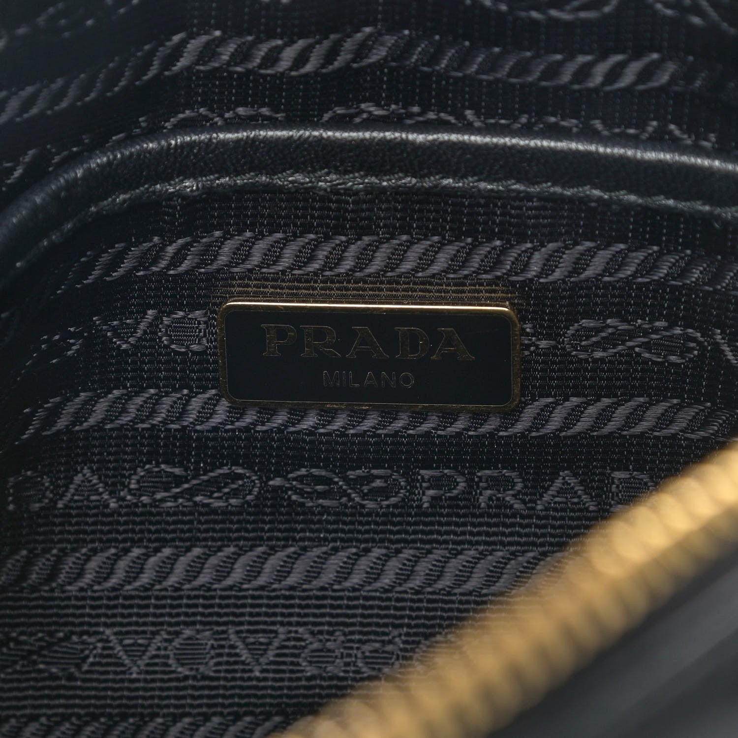 Prada Nappa Gaufre Camera Bag Black 6 of 9