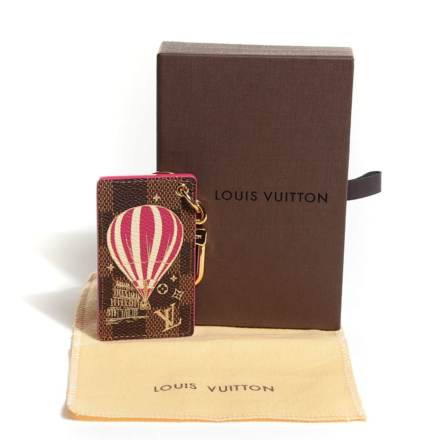 Damier Ebene Illustre Air Balloon Bag Charm Grenade