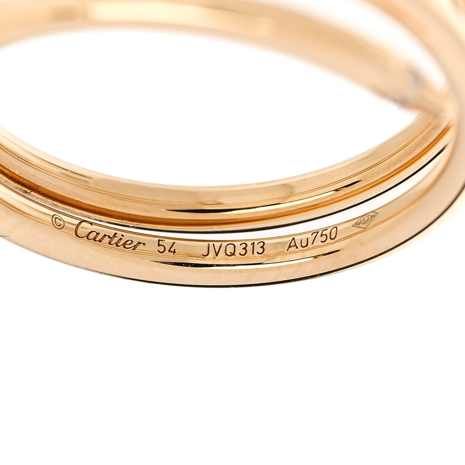 Cartier 18K Yellow Gold Diamond Double Juste Un Clou Ring 54 6.75 4 of 5