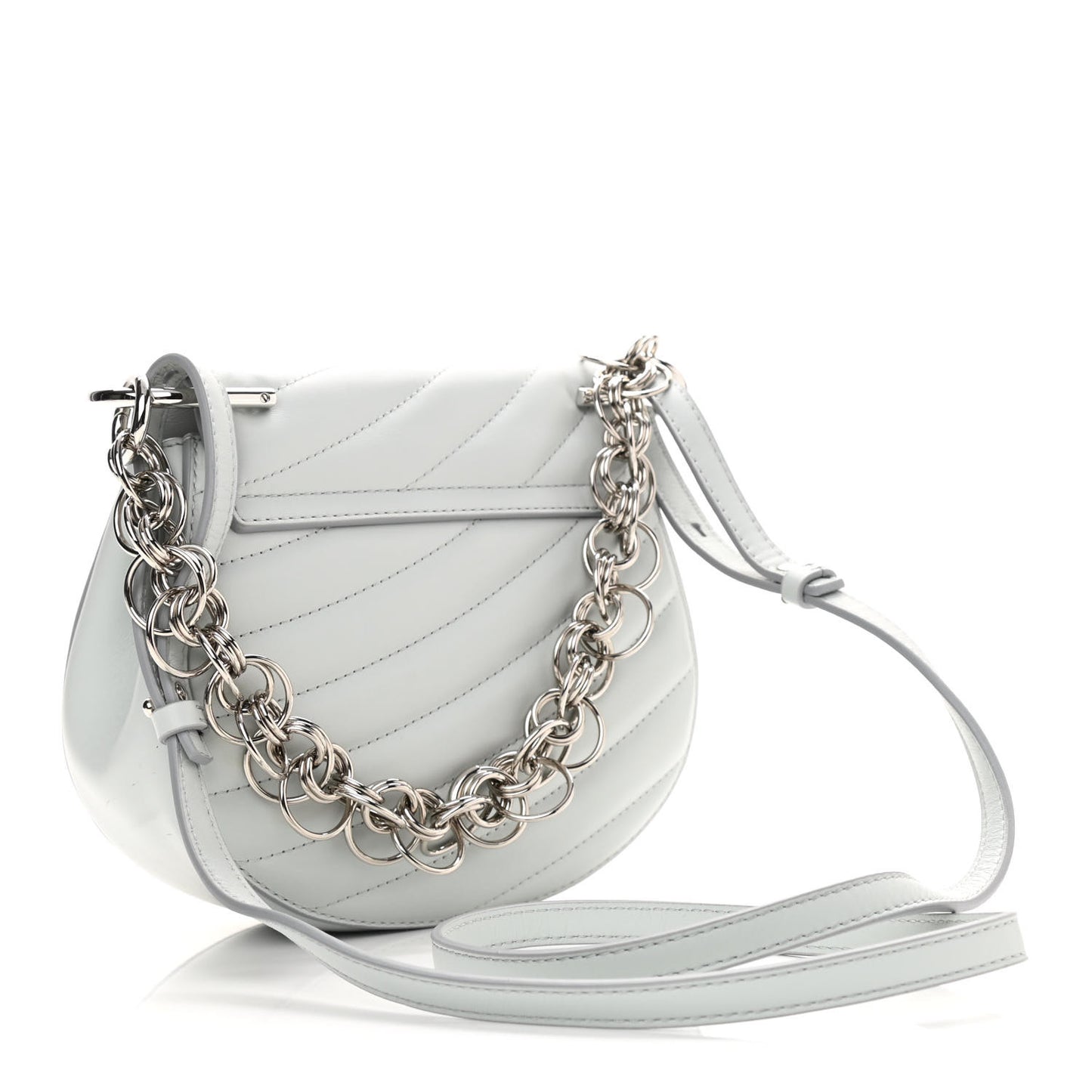 Calfskin Quilted Mini Drew Bijou Shoulder Bag Airy Grey