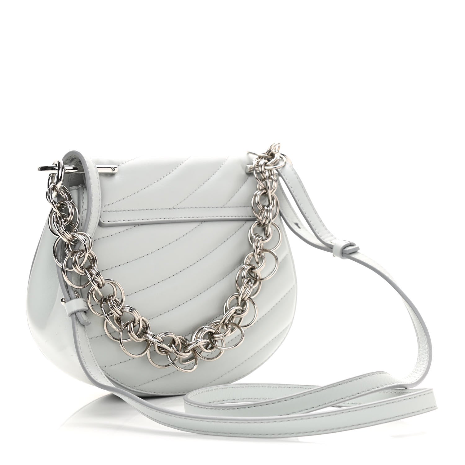 Chloe Calfskin Quilted Mini Drew Bijou Shoulder Bag Airy Grey 3 of 9