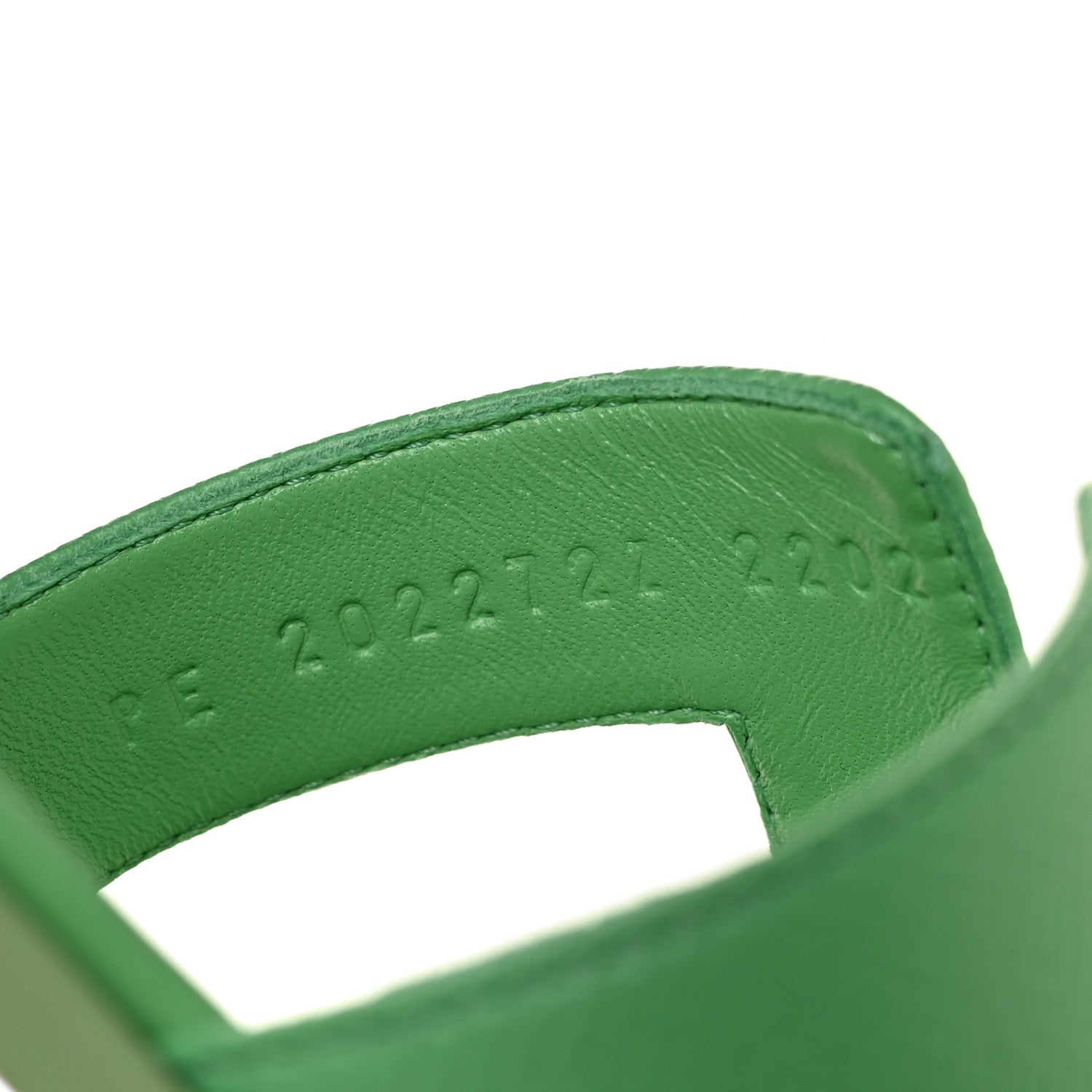 Hermes Epsom Oran Sandals 37.5 Vert Pomme 8 of 8