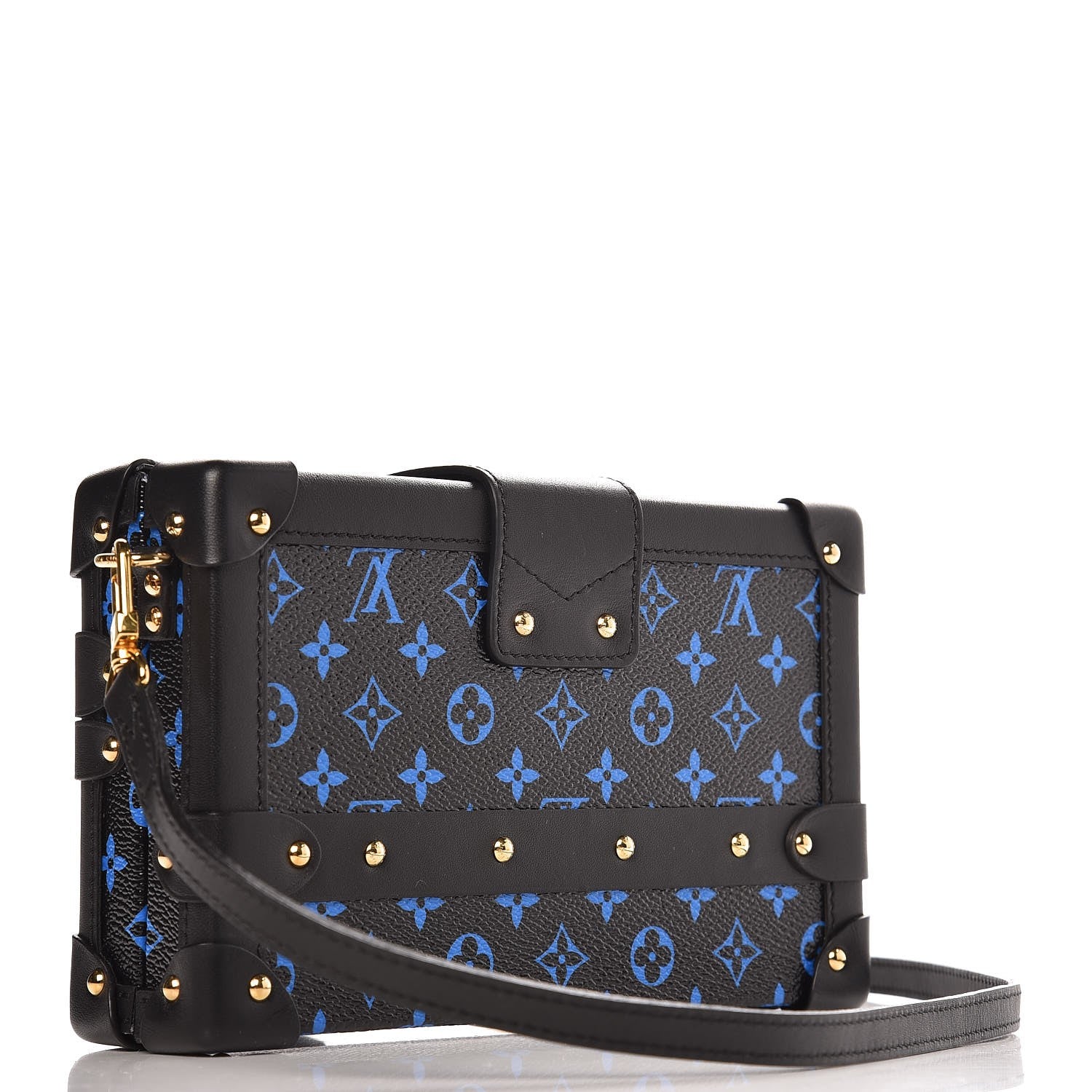 Louis Vuitton Monogram Petite Malle Blue Black 3 of 6