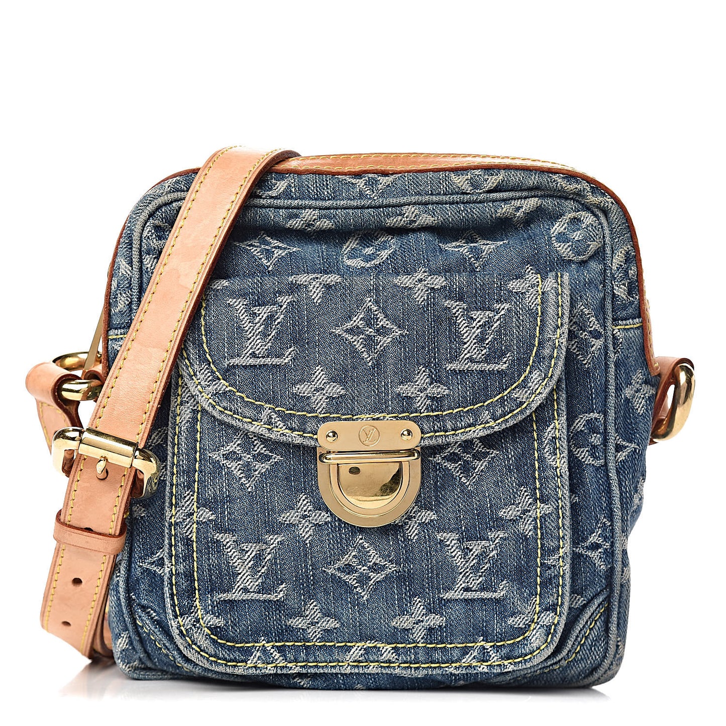 Denim Camera Bag Blue