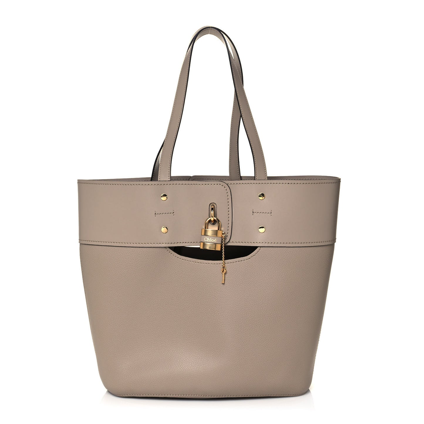 Smooth Grained Calfskin Medium Aby Tote Motty Grey