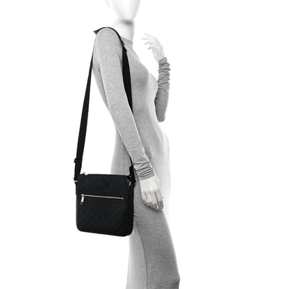 Gucci Guccissima Signature Small Messenger Bag Black 3 of 10