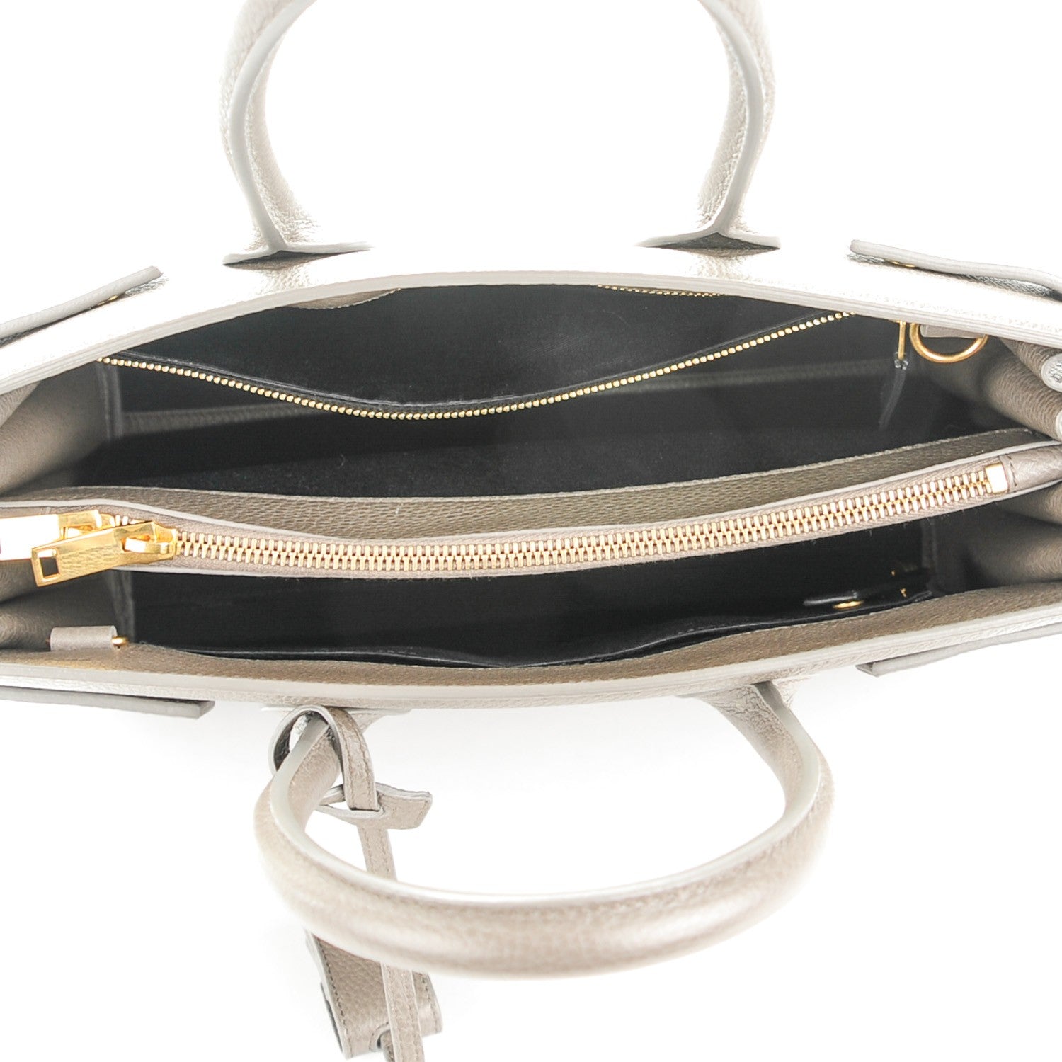 Saint Laurent Grained Calfskin Small Sac de Jour Carryall Earth 5 of 7